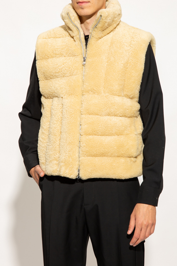 VIP【送料関税込】BOTTEGA VENETA LEAHTER SHEARLING VEST Furry vest bottega Veneta - bottega Veneta veneta cut out